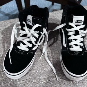 Vans Black and White Kids Sneakers